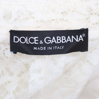 Dolce & Gabbana Off White Lace Single Breasted Blazer Womens Dolce & Gabbana 
