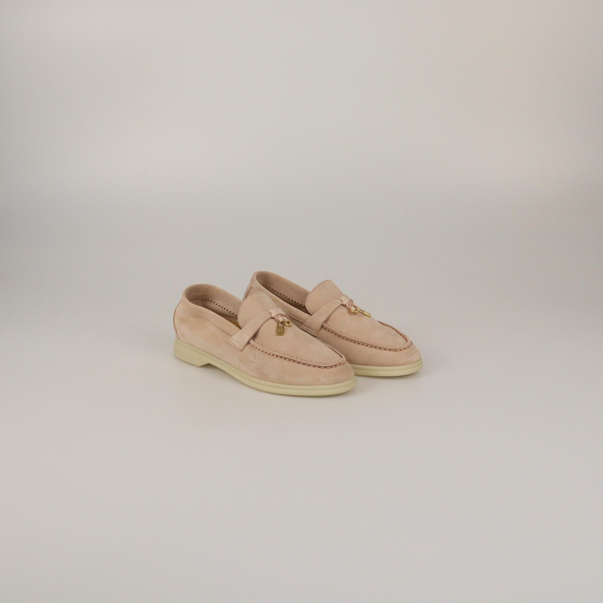 Loro Piana Strawberry Frosting Kid Summer Walk Charm Loafers Womens Loro Piana 