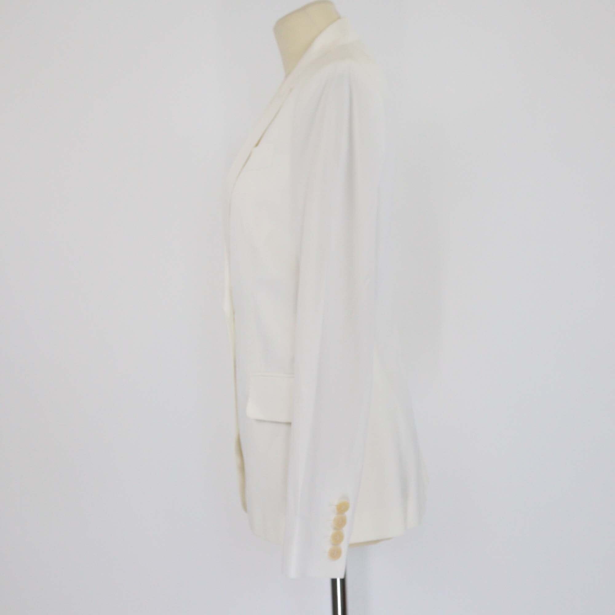 Stella McCartney Off White Sleeve Detail Single Breasted Blazer Womens Stella McCartney 