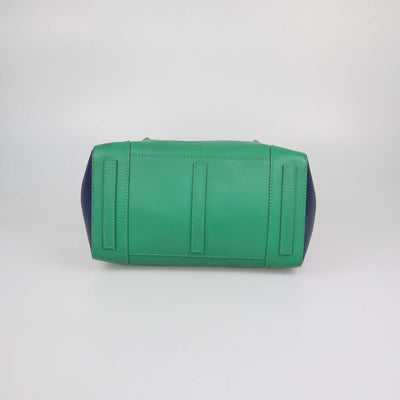 Ralph Lauren Green/Blue Leather Ricky 33 Tote