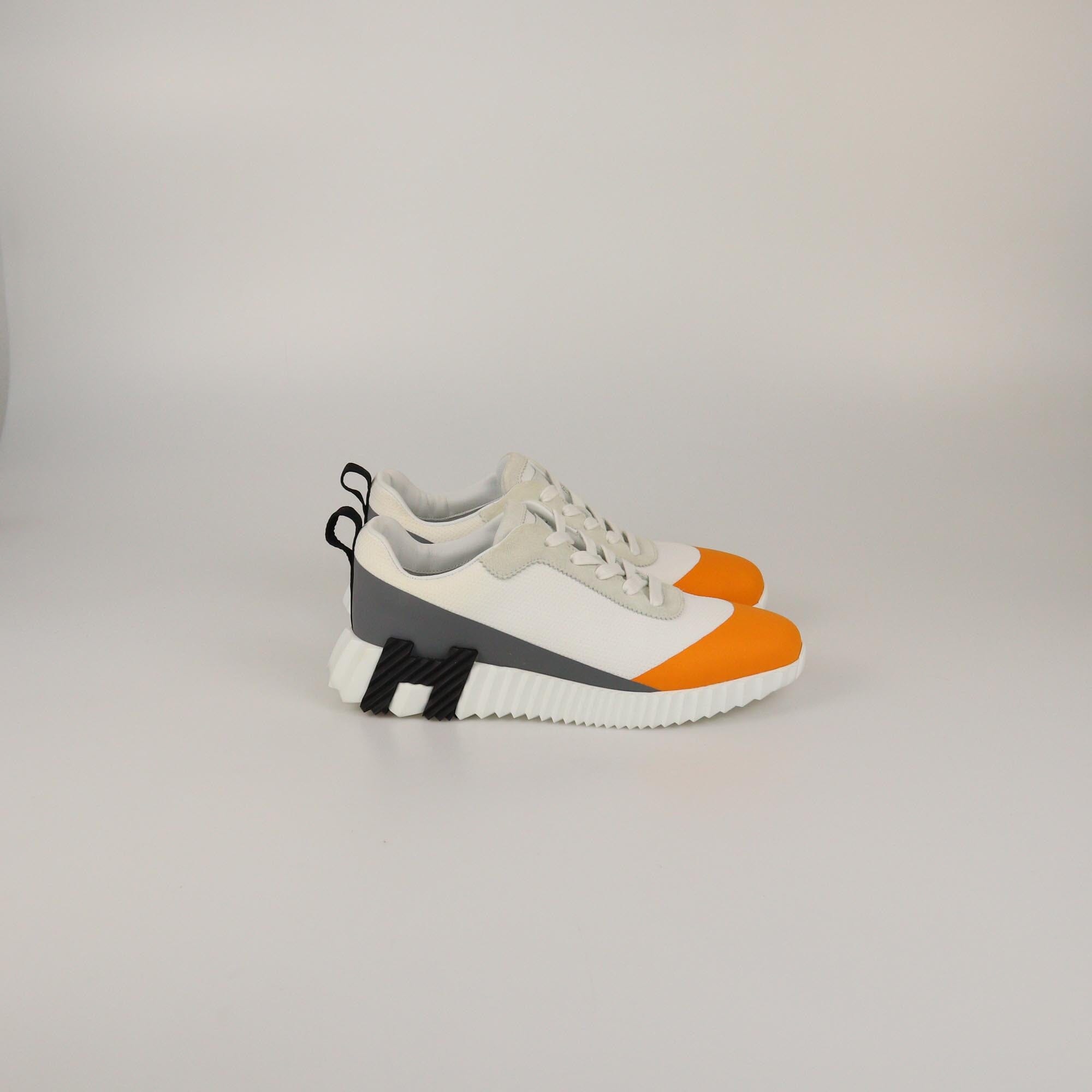 Hermes Multicolor/Orange Bouncing Sneakers Womens Hermes 