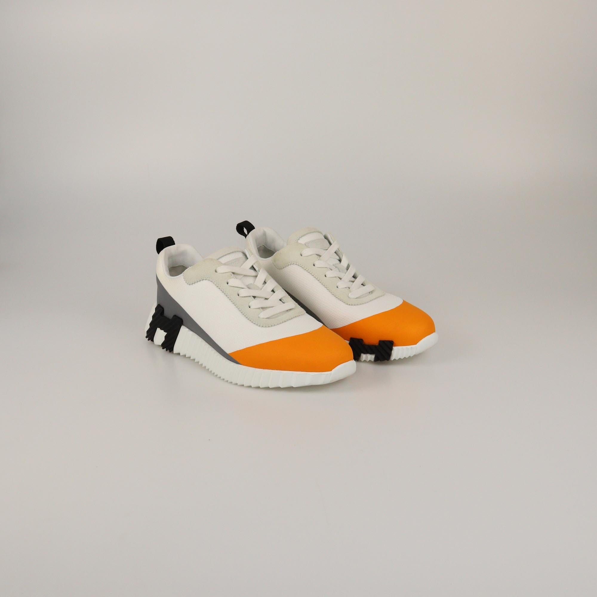 Hermes Multicolor/Orange Bouncing Sneakers Womens Hermes 