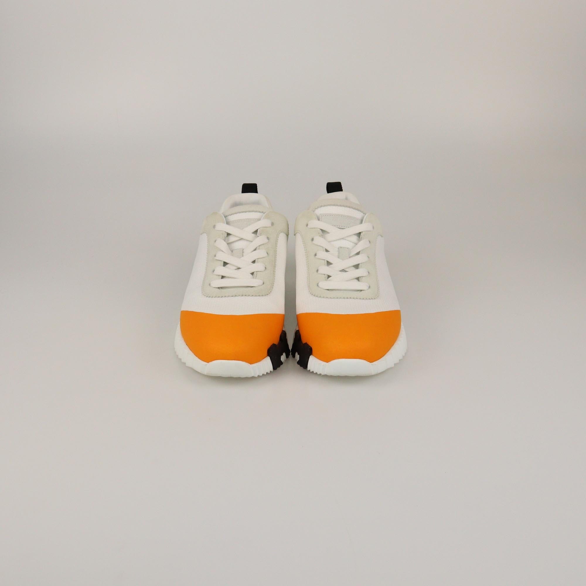 Hermes Multicolor/Orange Bouncing Sneakers Womens Hermes 