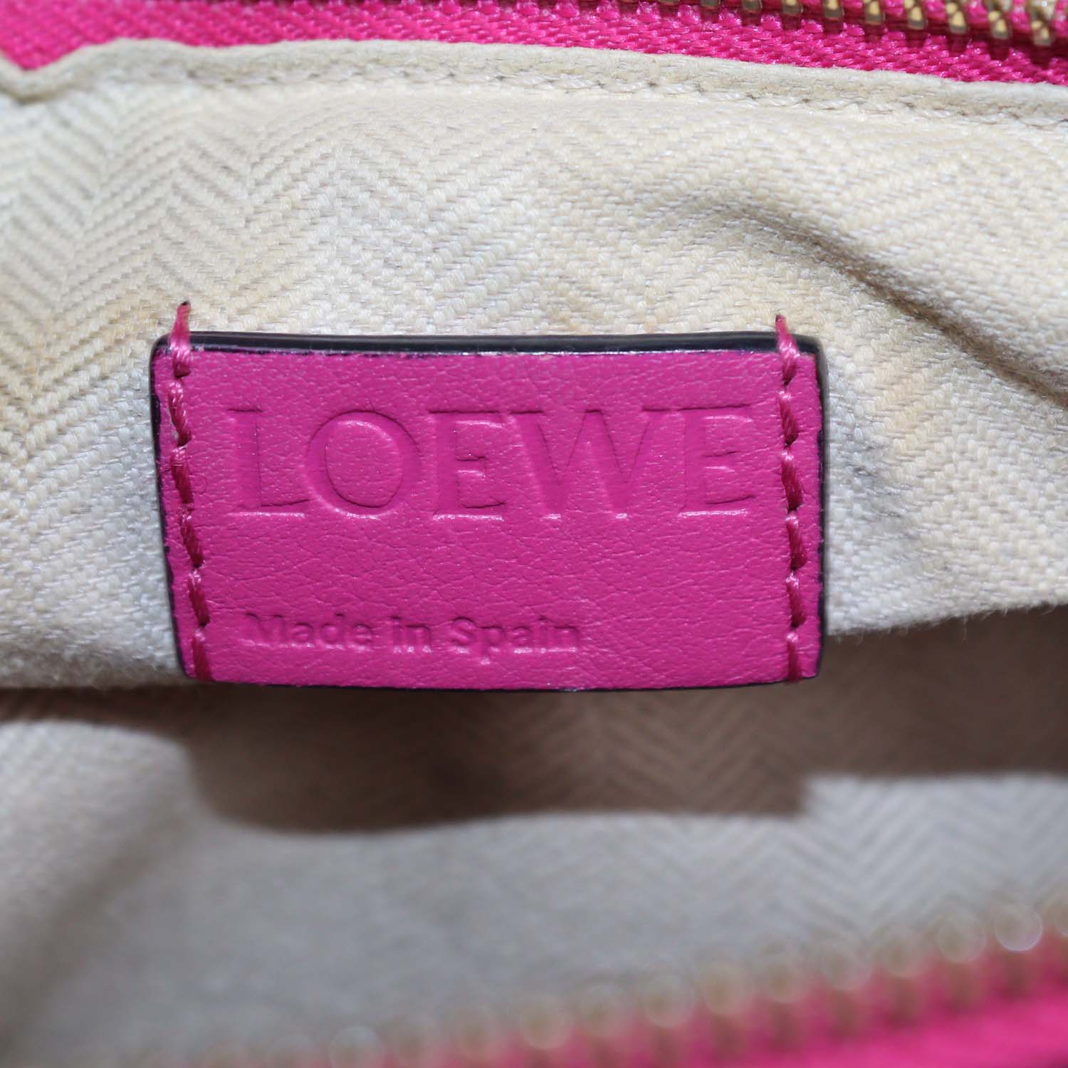 Loewe Fuchsia Leather Medium Puzzle Bag