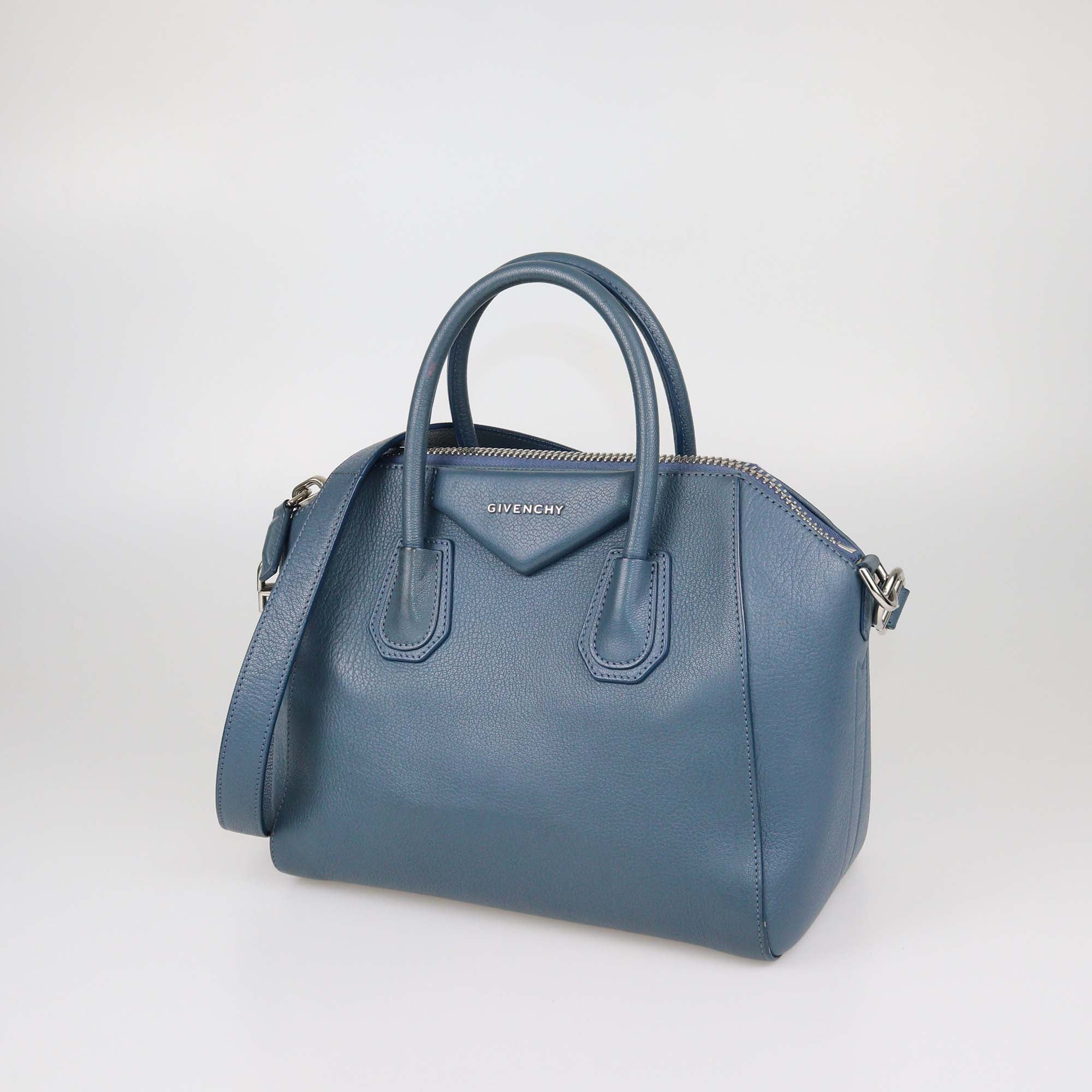 Givenchy Blue Leather Small Antigona Satchel