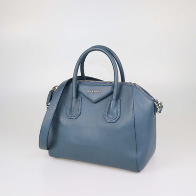 Givenchy Blue Leather Small Antigona Satchel