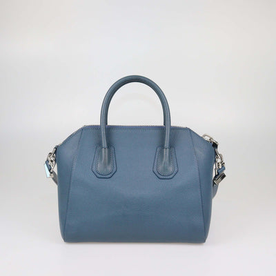 Givenchy Blue Leather Small Antigona Satchel