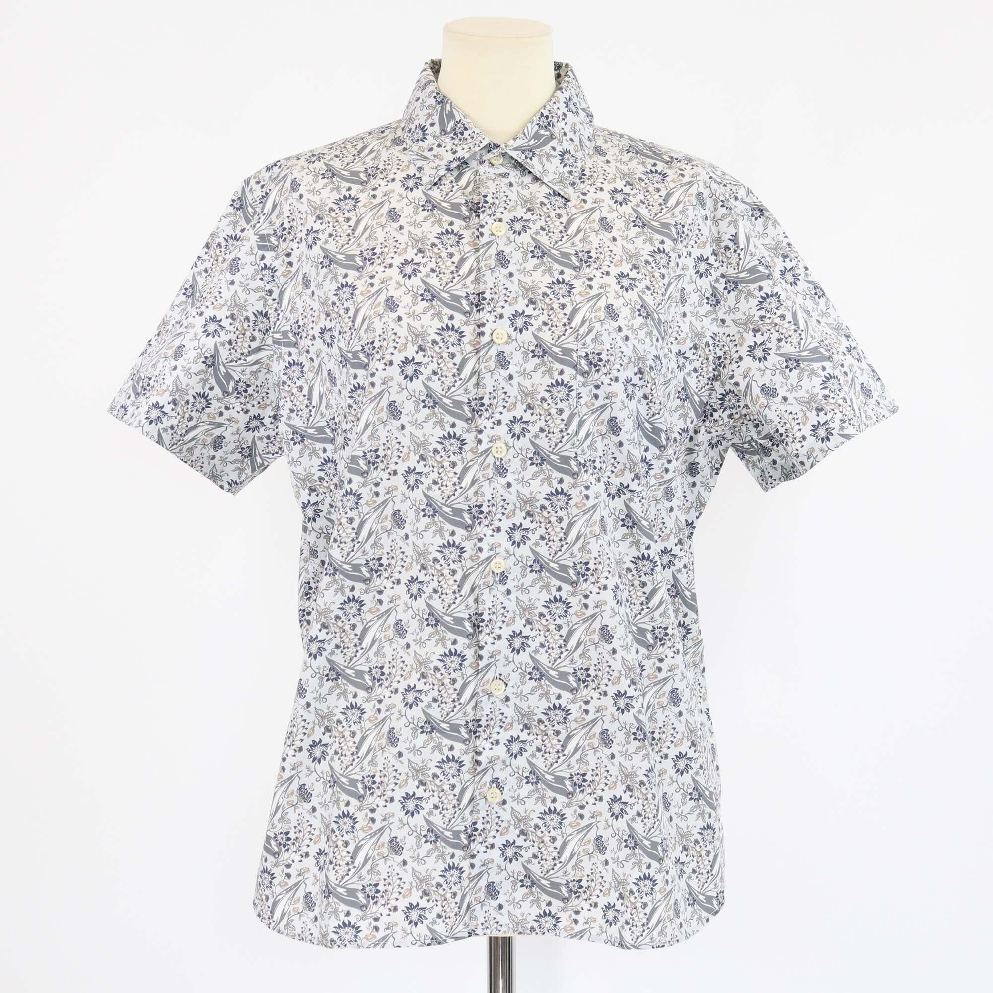 Prada Multicolor Floral Print Short Sleeve Button Shirt Mens Prada 