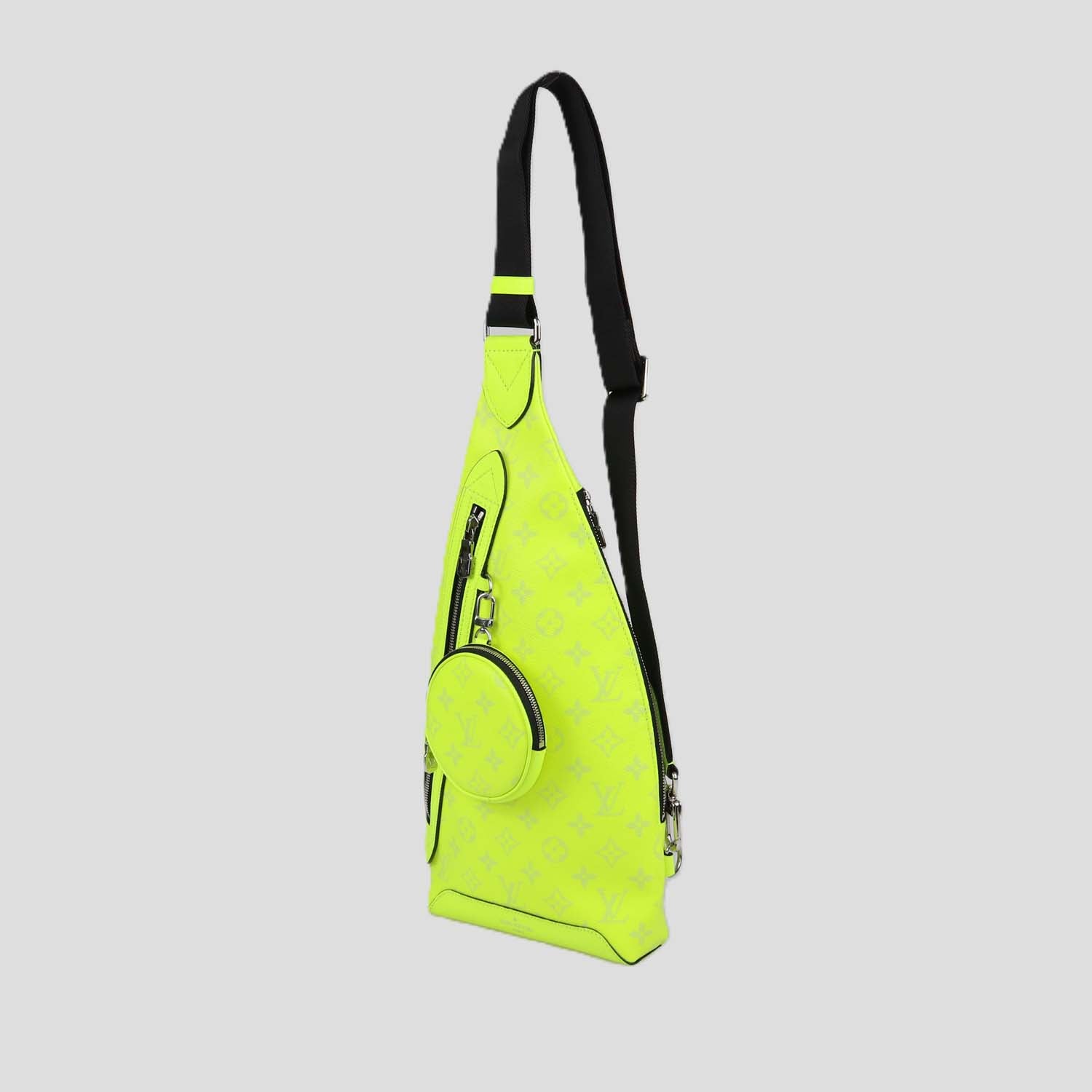 Louis Vuitton Neon Green Monogram Taigarama Duo Sling Bag