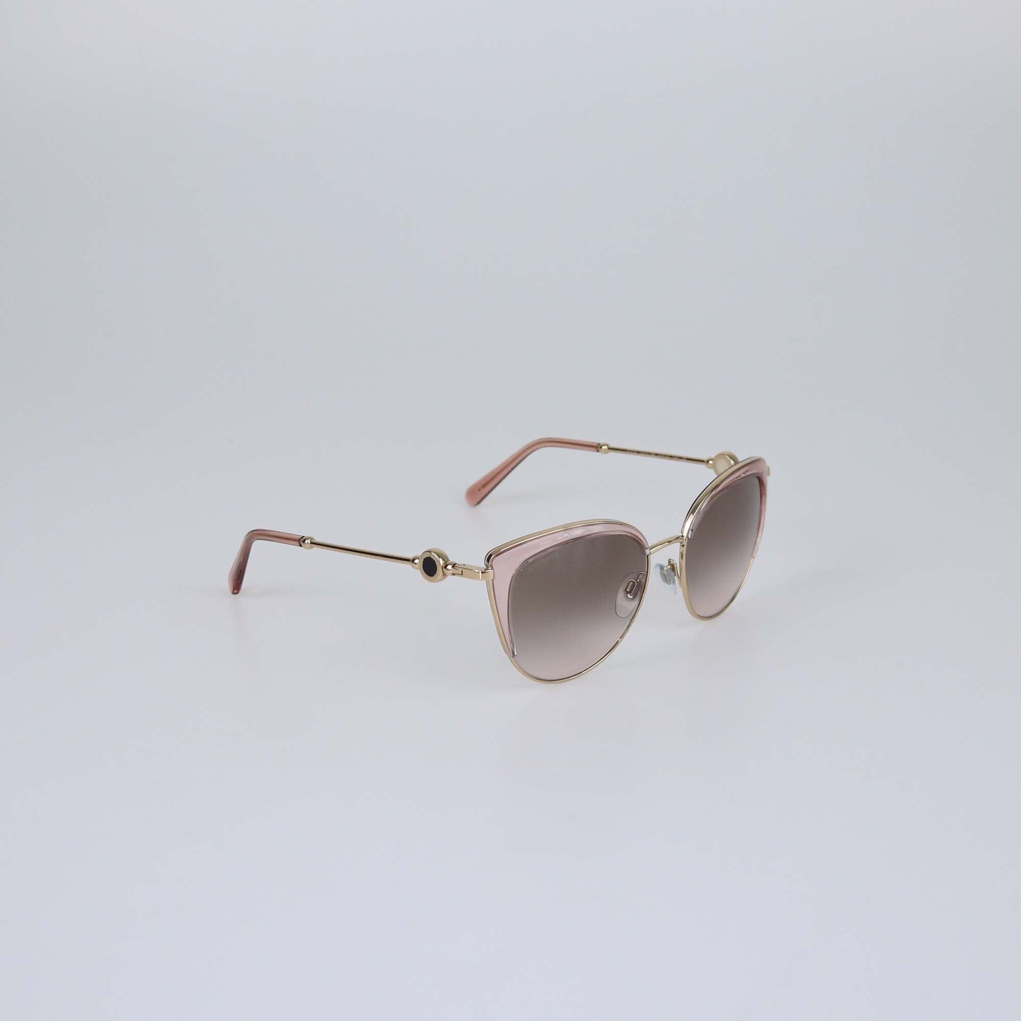 Buvlgari Gold/Brown Gradient Cat Eye Sunglasses Womens Bvlgari 