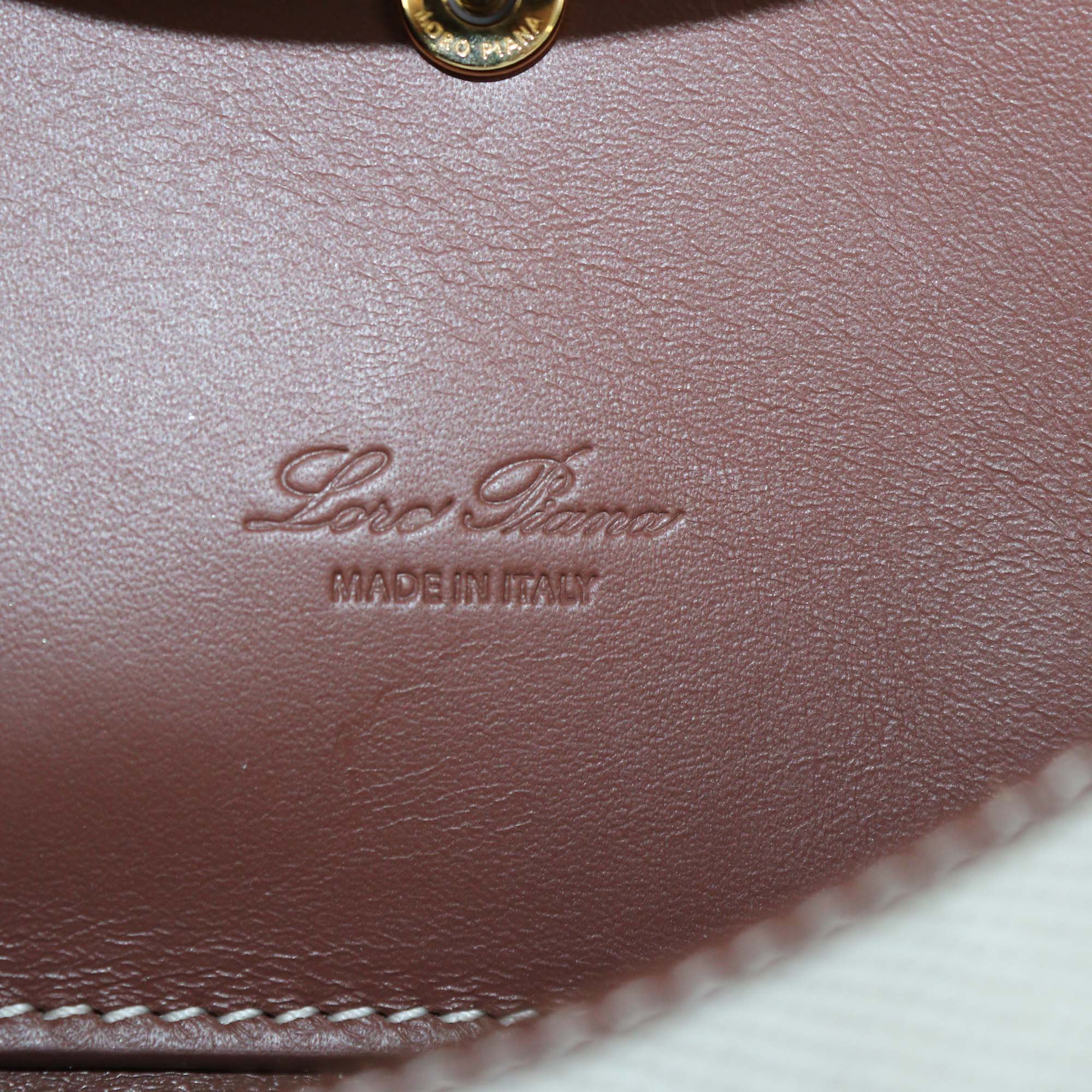 Loro Piana Brown/Natural Canvas and Leather Extra Pocket L27 Pouch Bag