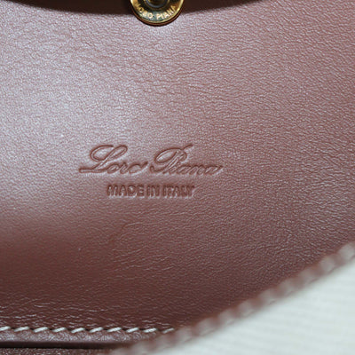 Loro Piana Brown/Natural Canvas and Leather Extra Pocket L27 Pouch Bag