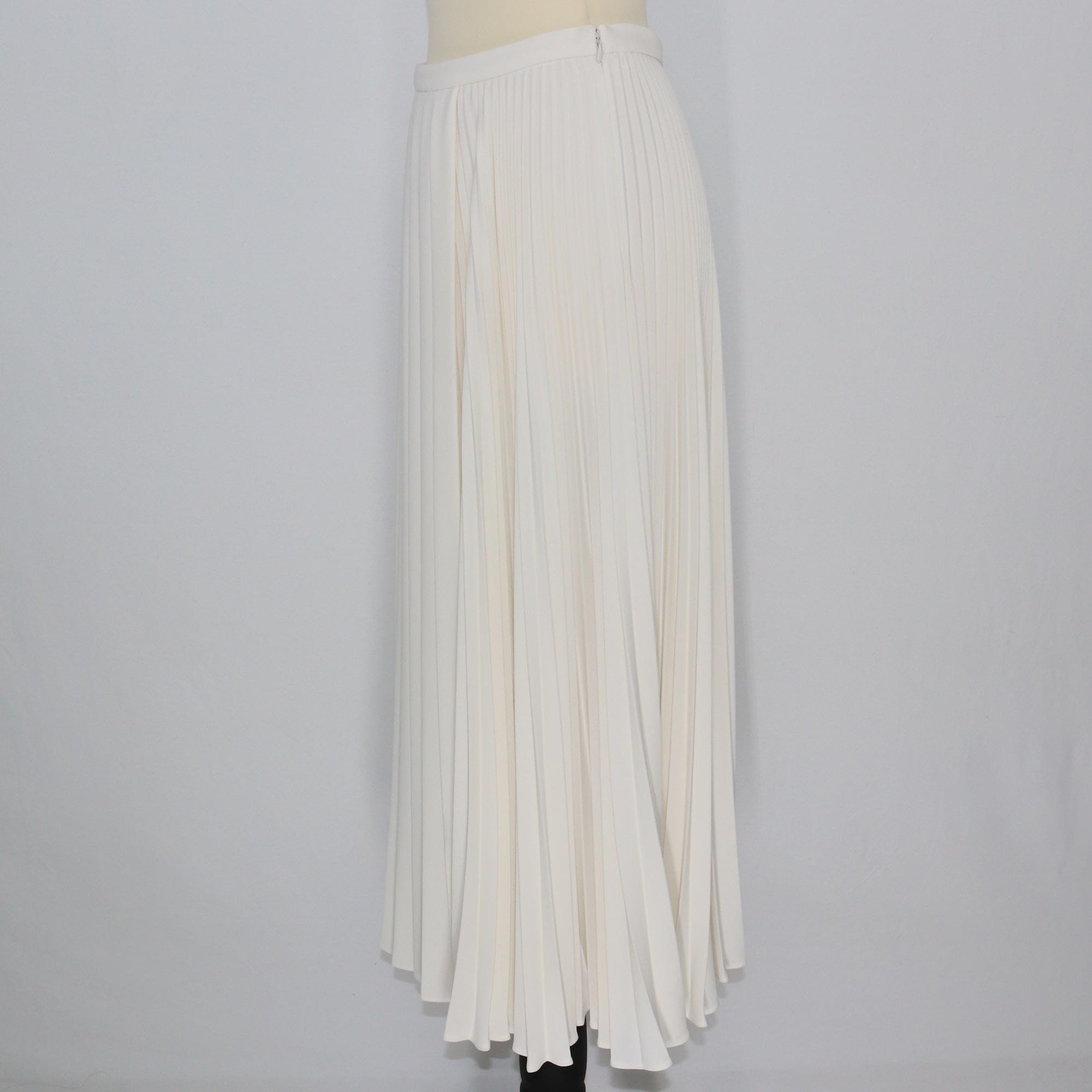 Cream Pleated Maxi Skirt Clothing Valentino 