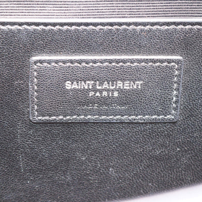 Saint Laurent Navy Blue Croc Embossed Leather Medium Kate Tassel Shoulder Bag