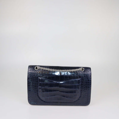 Chanel Navy Blue Alligator 227 Reissue 2.55 Flap Bag