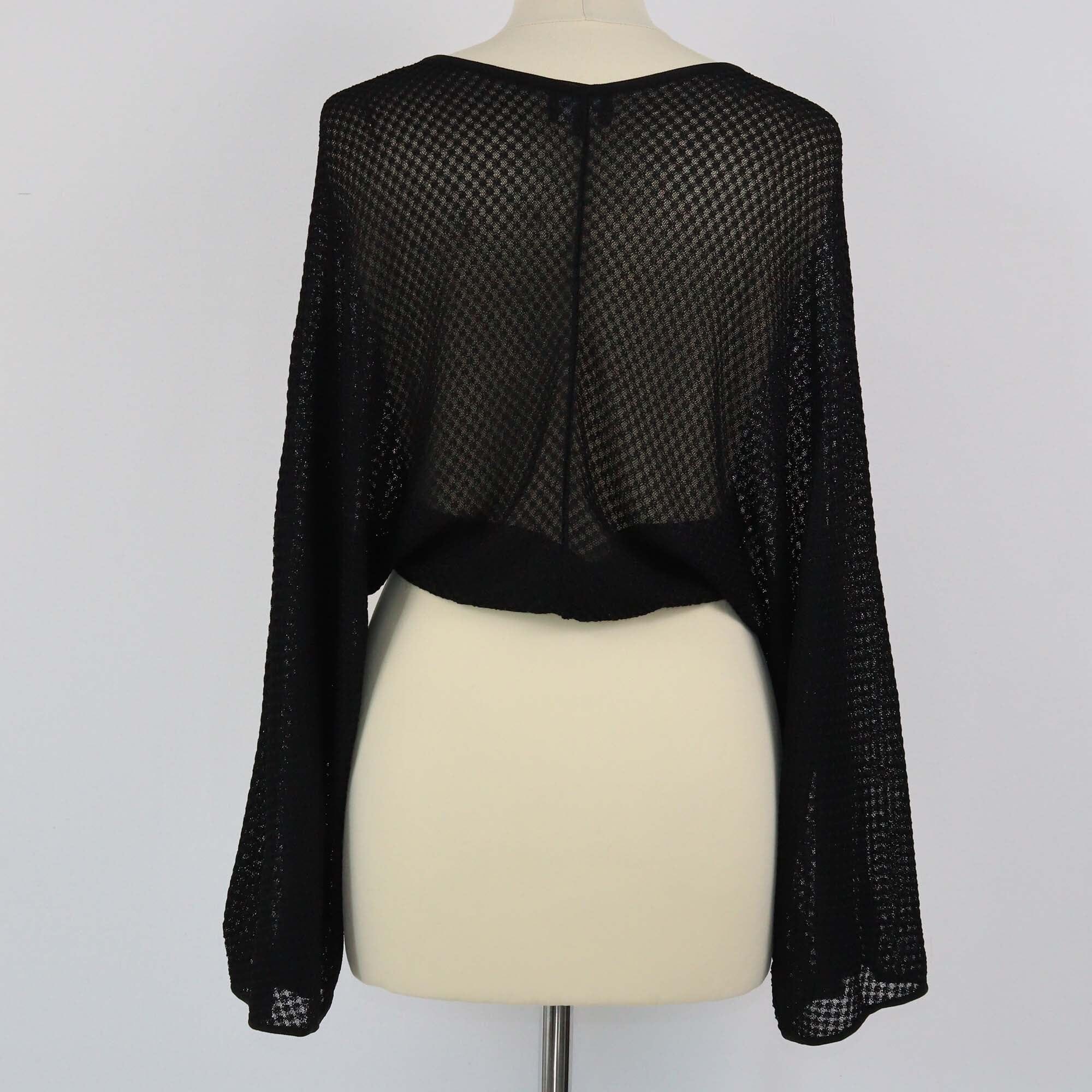 Giorgio Armani Black Tie Front Knitted Crop Cardigan Womens Giorgio Armani 