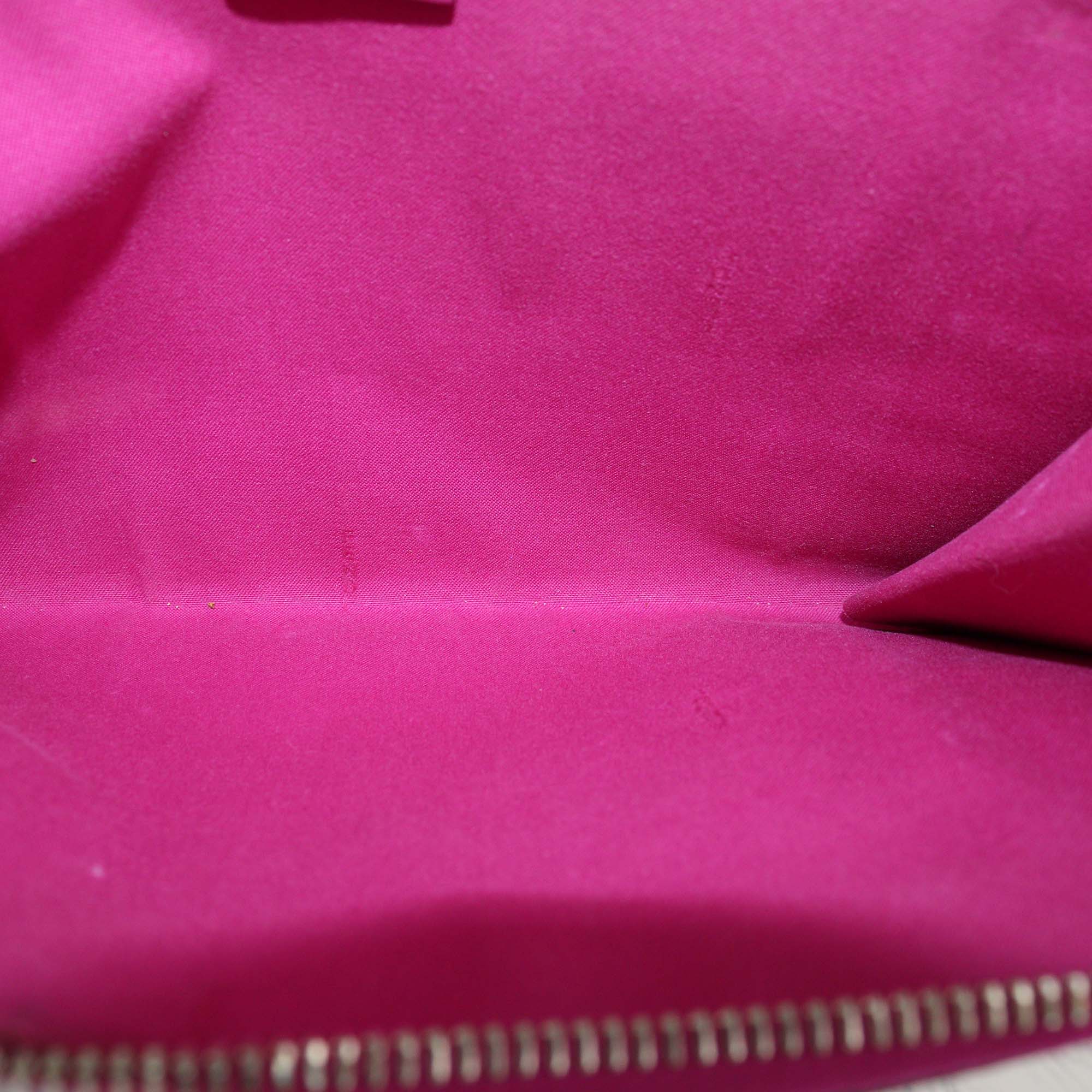 Fendi Fuchsia Leather Monster Flat Pouch