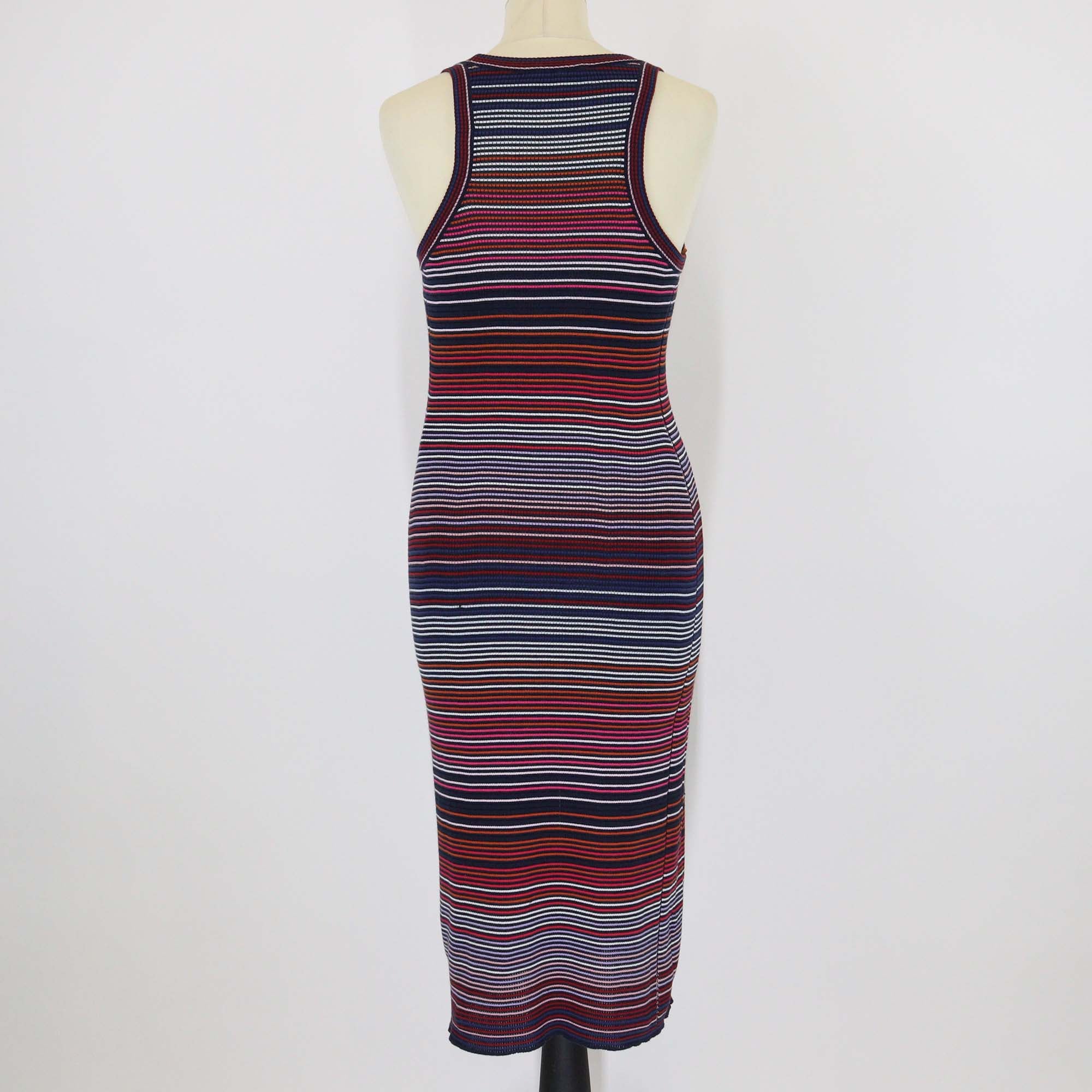 Missoni Multicolor Cotton Striped Sleeveless Midi Dress