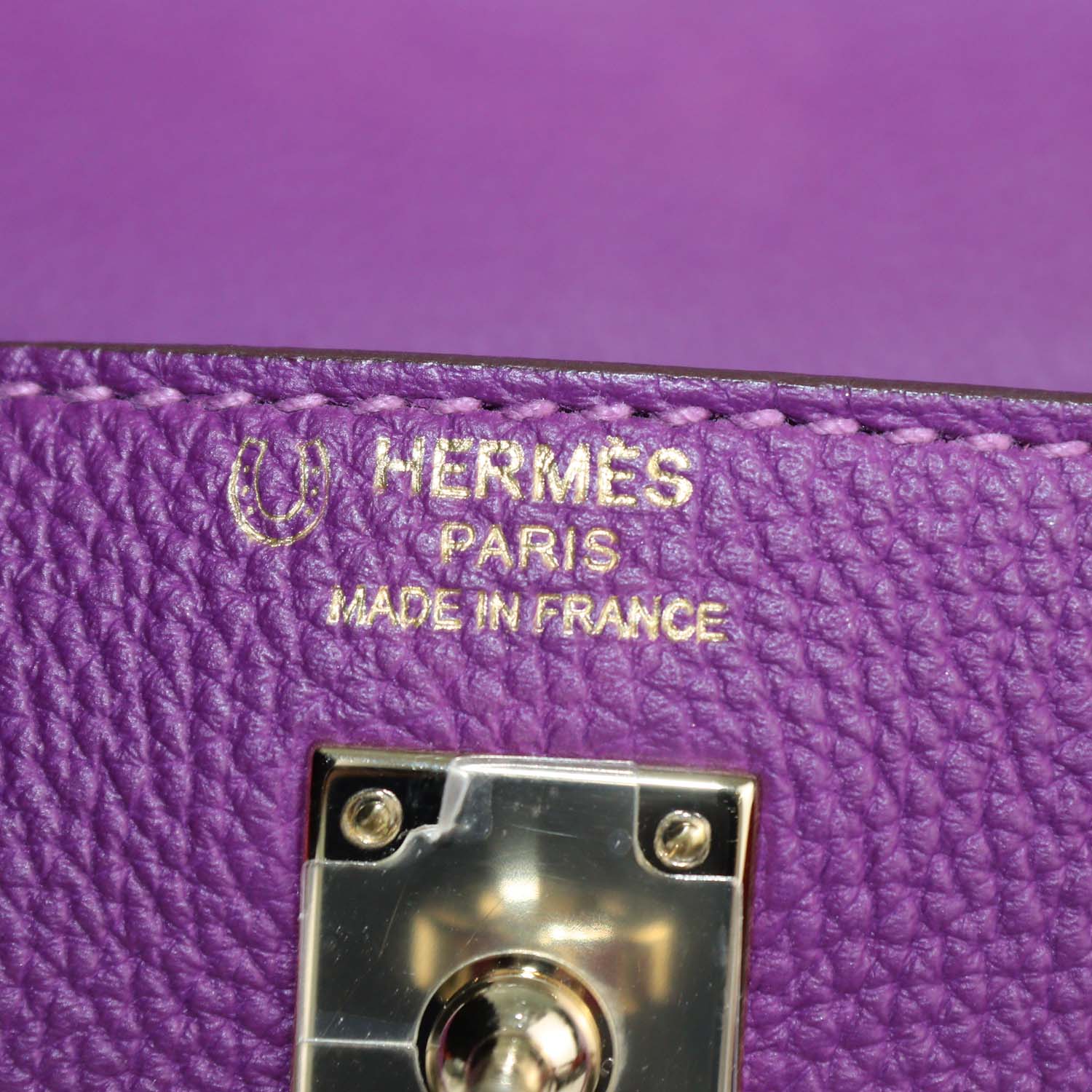 Hermes Anemone/Capucine Togo Leather Gold Hardware Special Order Kelly Retourne 25 Bag