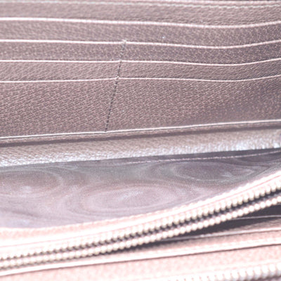 Gucci Brown/Beige GG Supreme Web Travel Document Holder