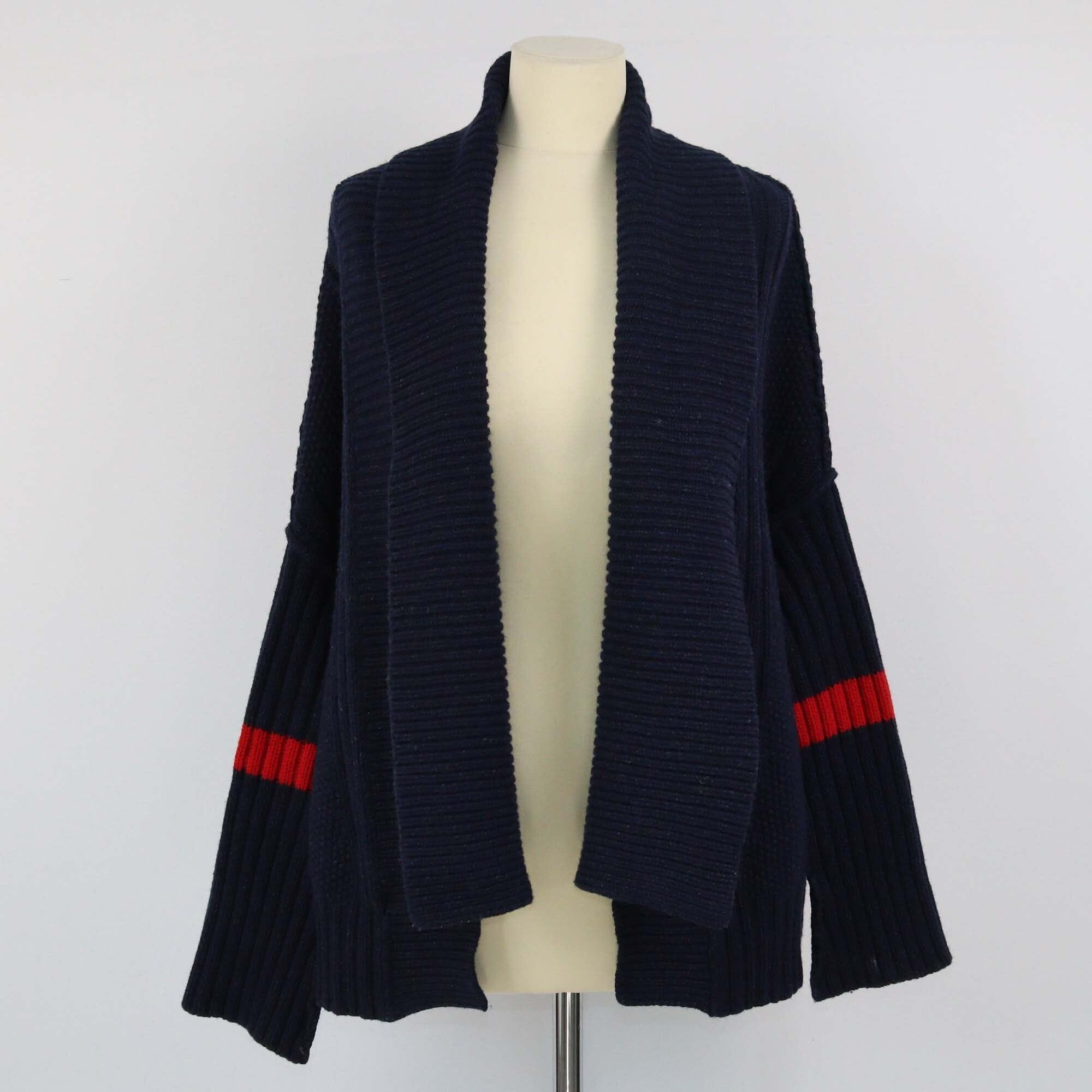 Zadig & Voltaire Navy Blue Knitted Collar Mystic Cardigan Womens Zadig & Voltaire 