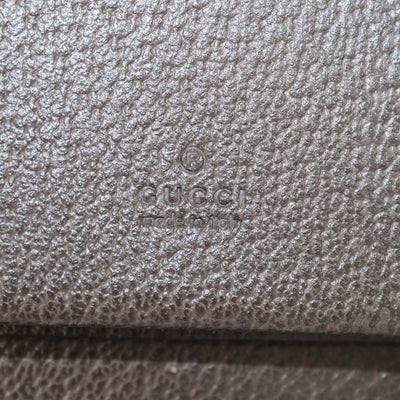 Gucci Brown/Beige GG Supreme Web Travel Document Holder