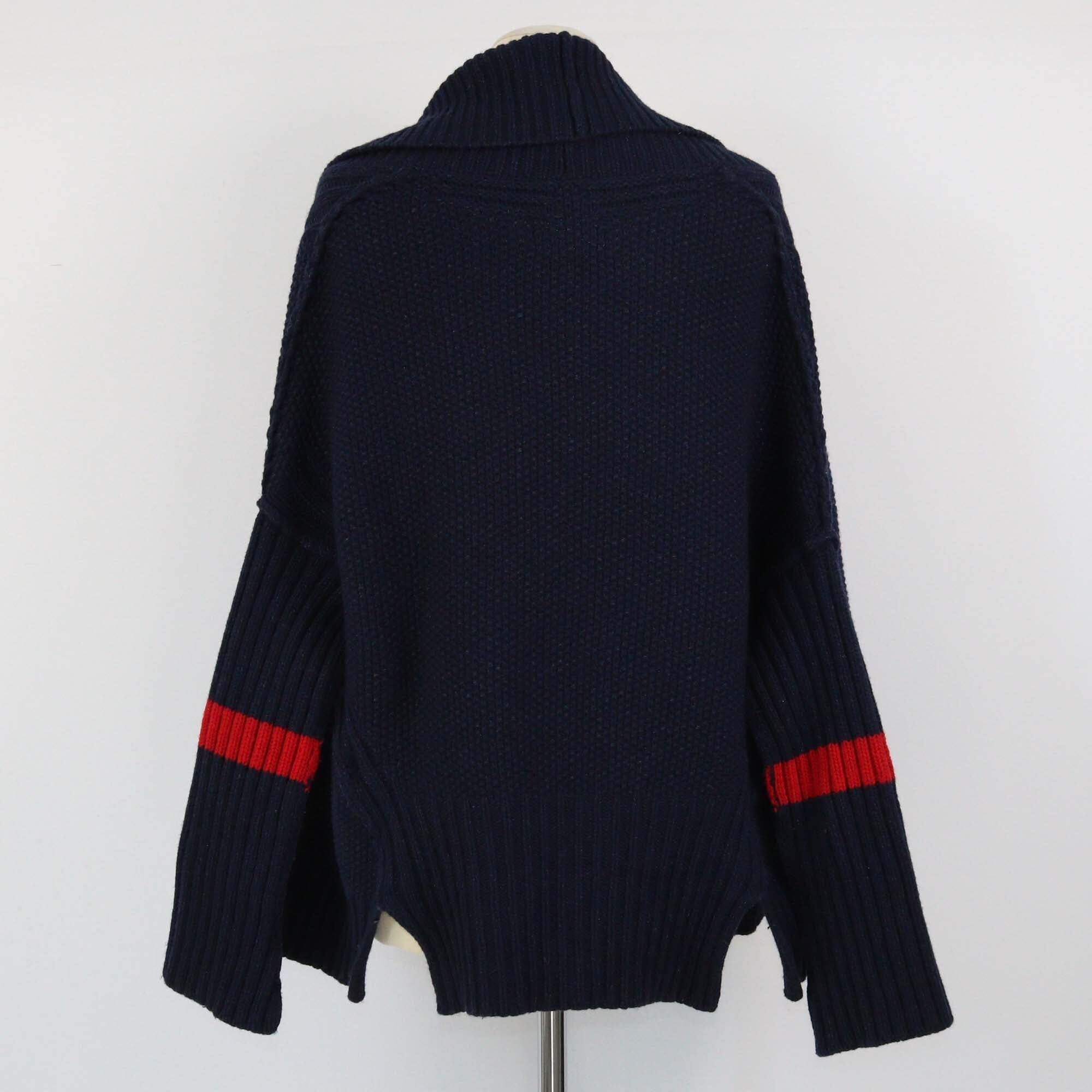 Zadig & Voltaire Navy Blue Knitted Collar Mystic Cardigan Womens Zadig & Voltaire 