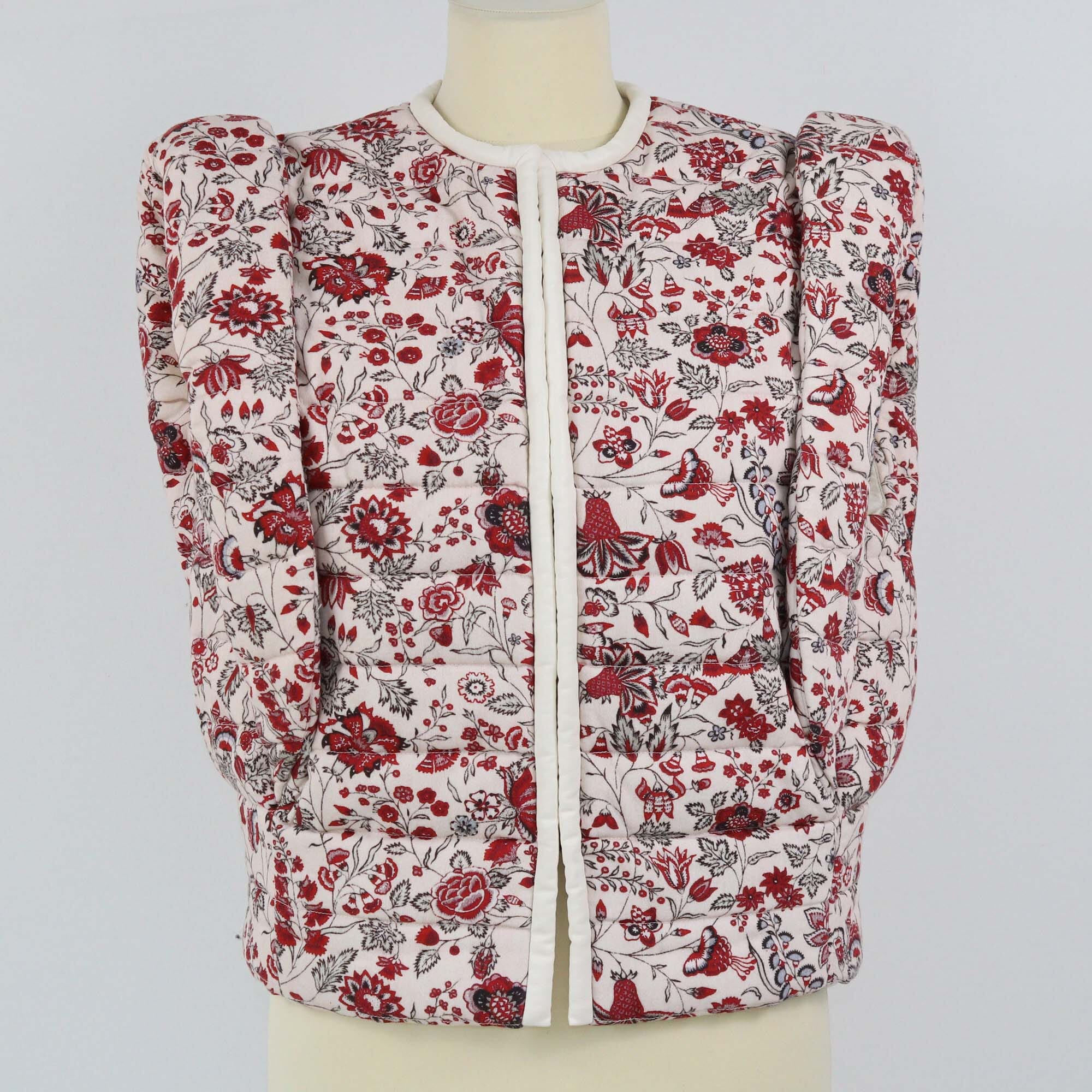 Isabel Marant Multicolor Floral Adiena Floral Printed Sleevless Jacket Womens Isabel Marant 