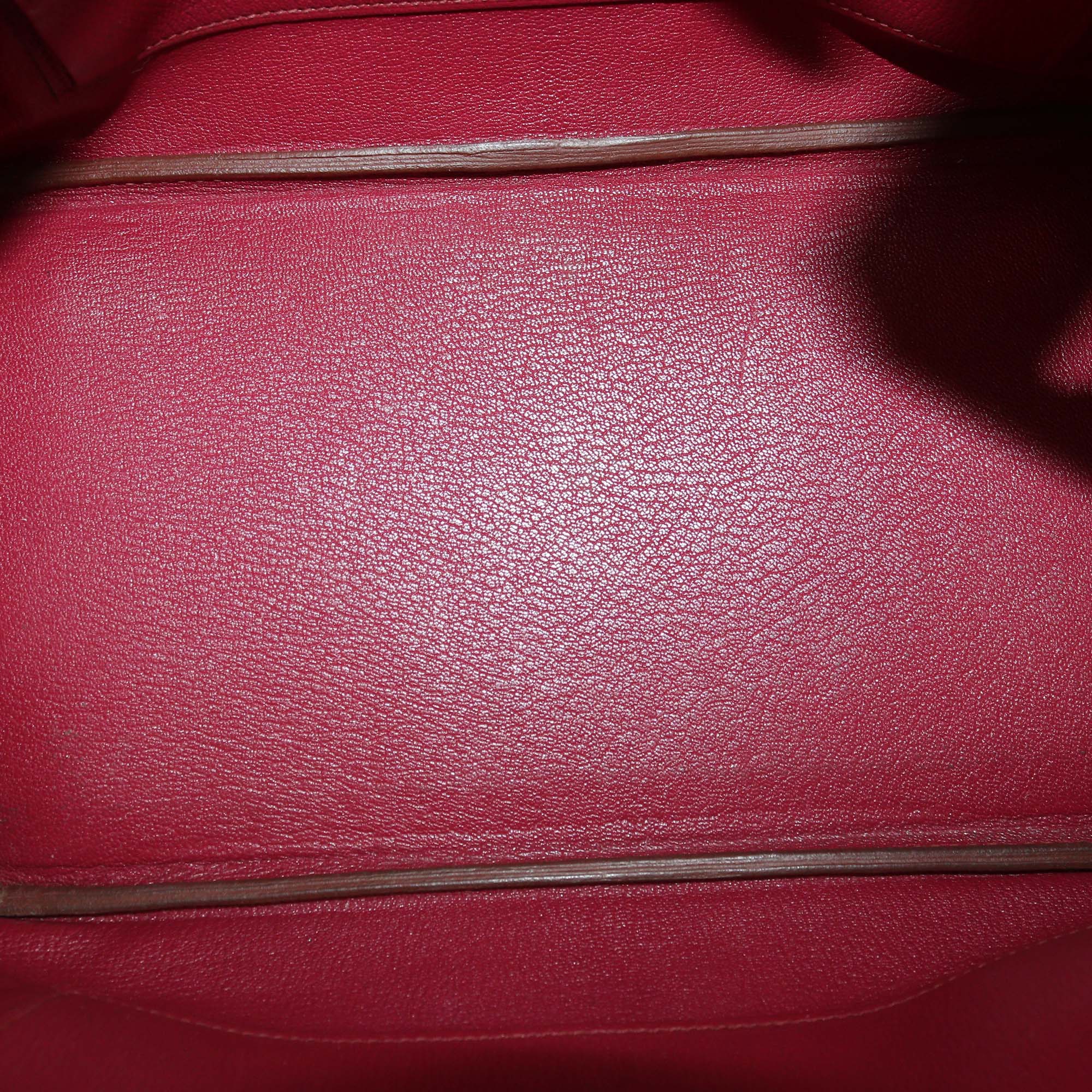 Hermes Rouge Grenat Togo Leather Gold Hardware Birkin 30 Bag