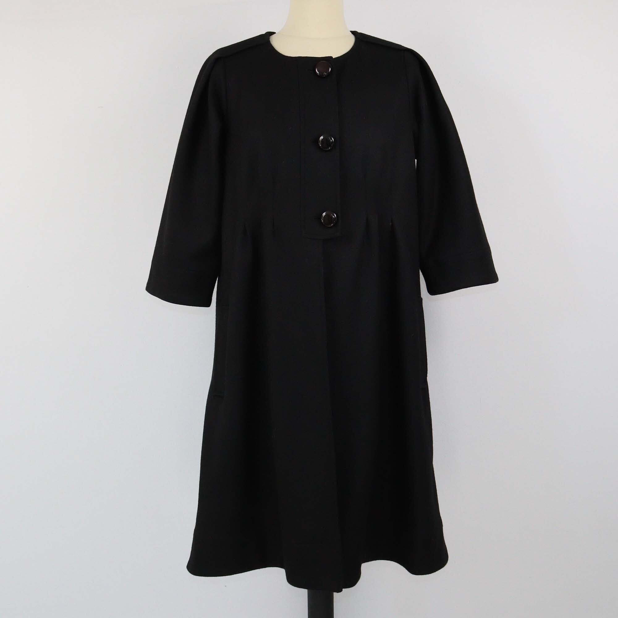 Diane Von Furstenberg Black Candelaria Coat Womens Diane von Furstenberg 