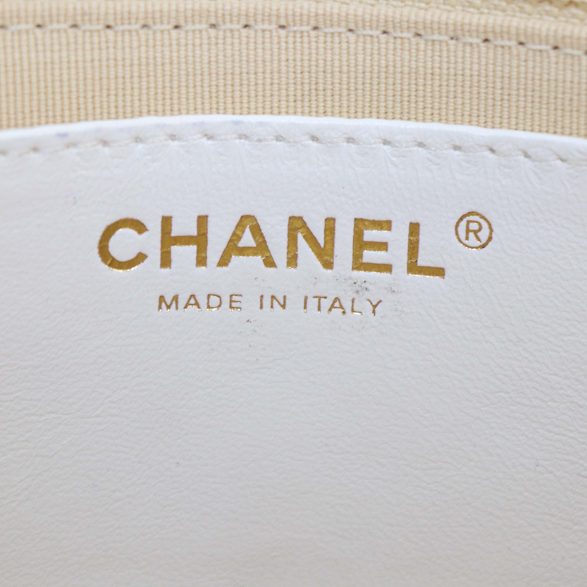 Chanel White Quilted Leather Small Funky Town Flap Bag