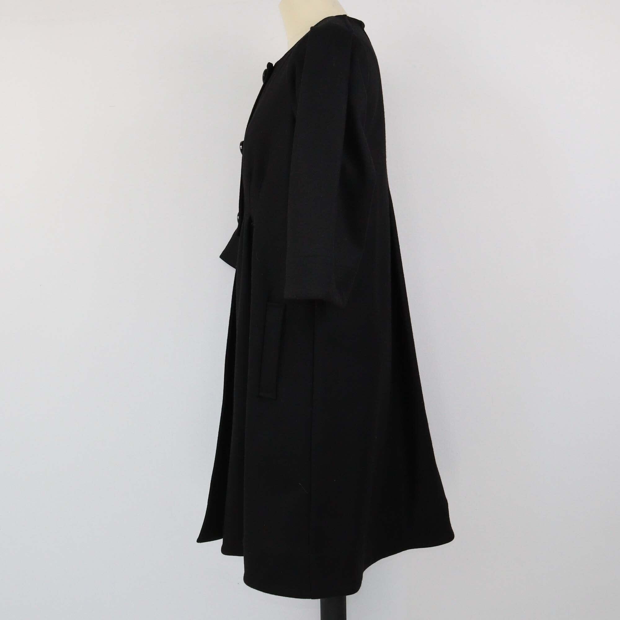 Diane Von Furstenberg Black Candelaria Coat Womens Diane von Furstenberg 