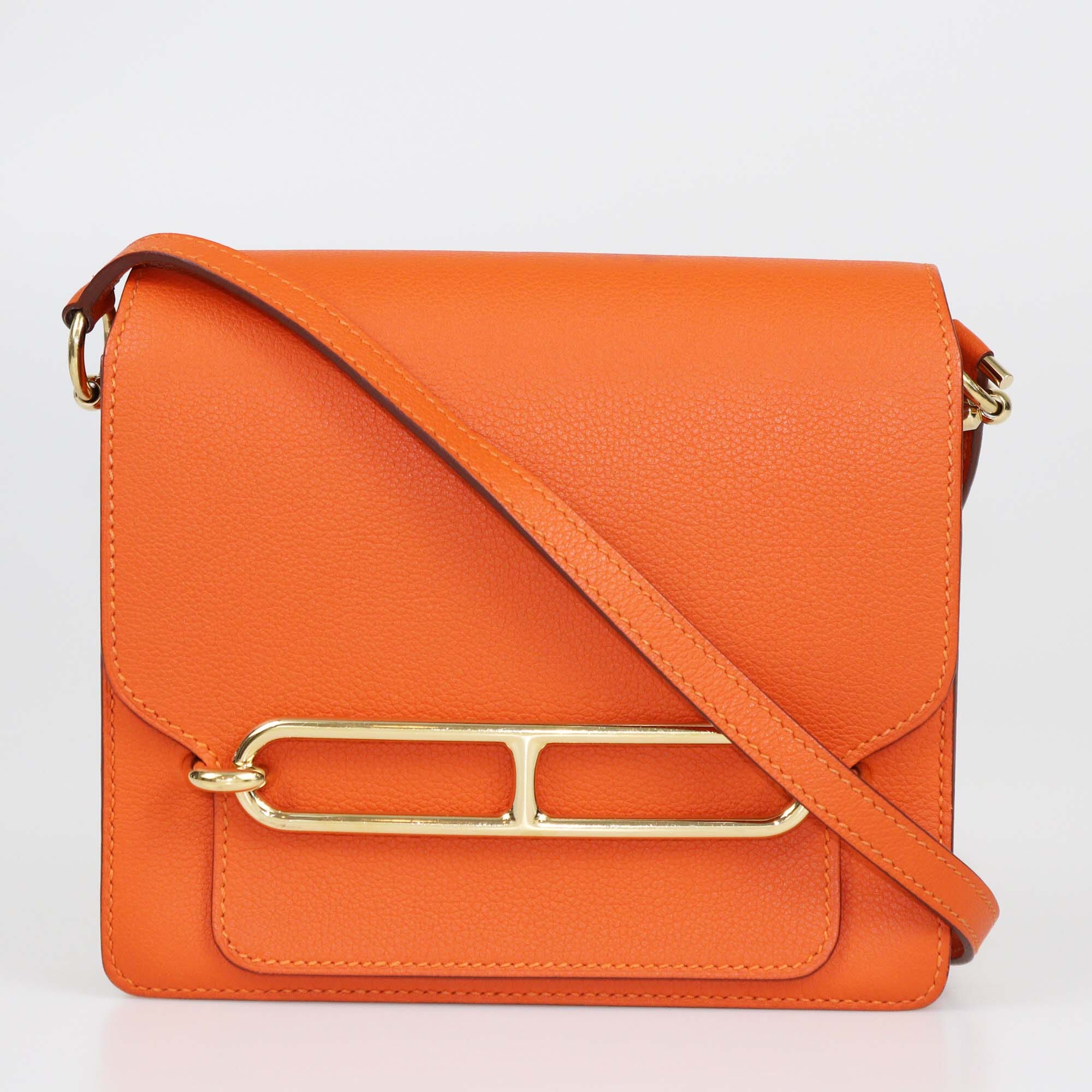 Hermes Orange Evercolor Mini Roulis Bag Womens Hermes 