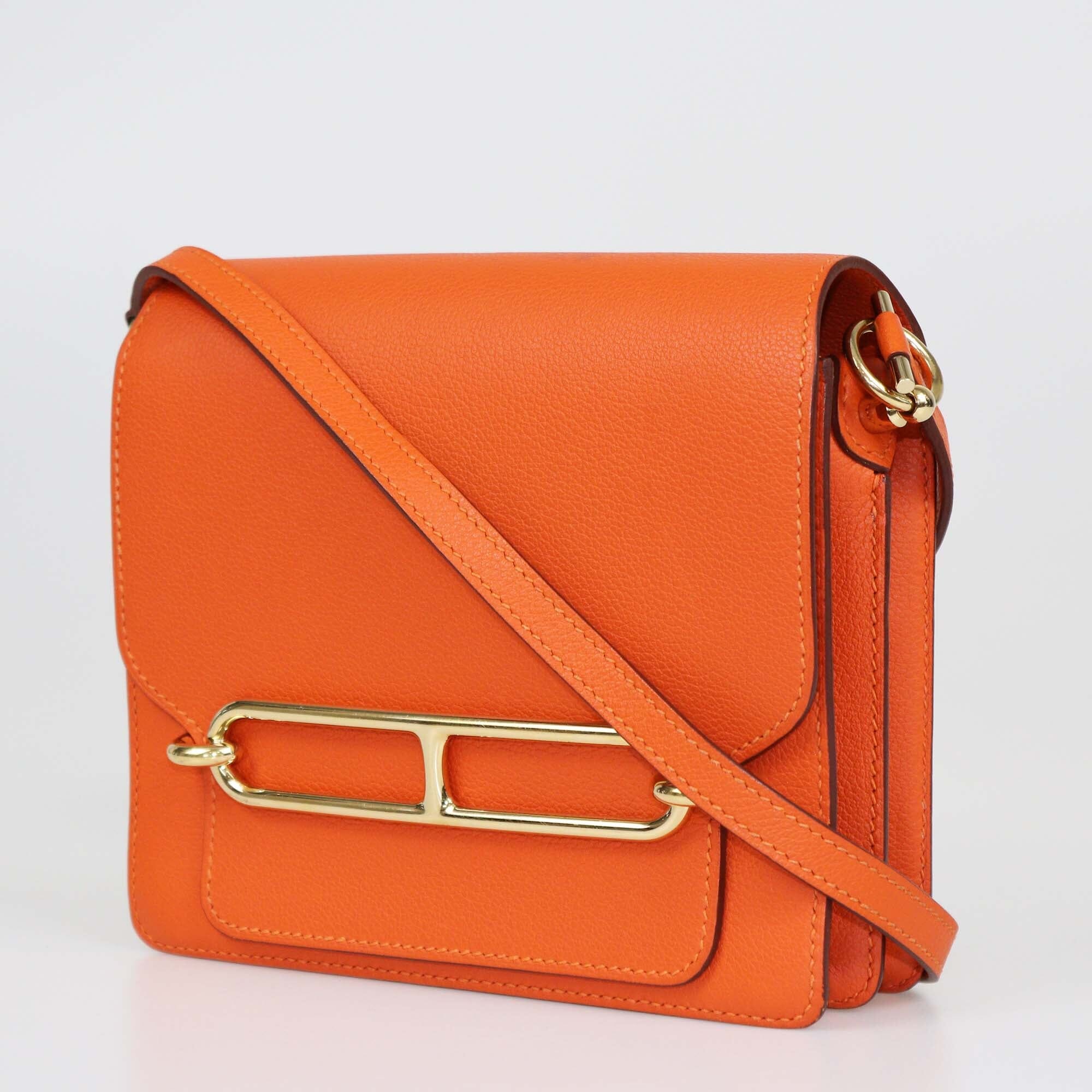 Hermes Orange Evercolor Mini Roulis Bag Womens Hermes 