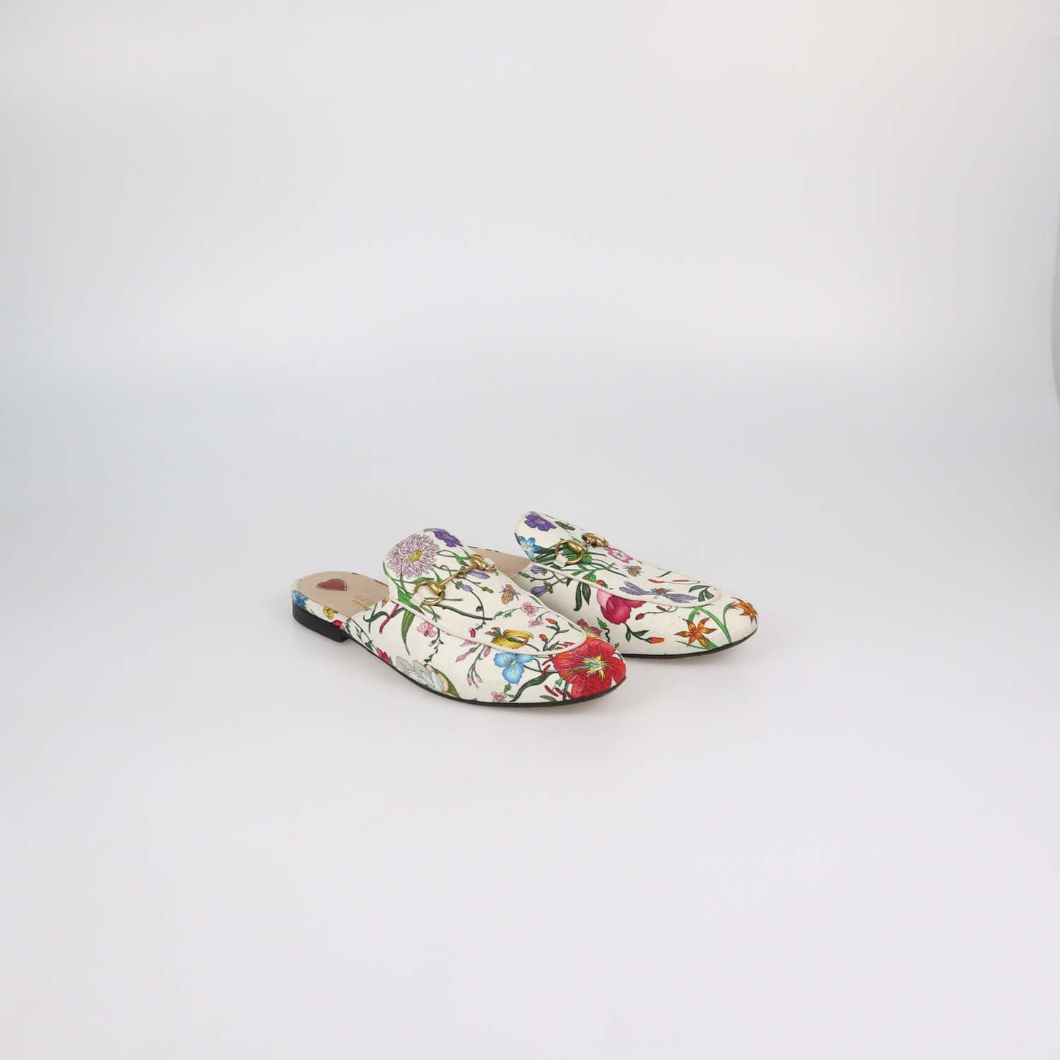 Gucci Multicolor Canvas Printed Princetown Horsebit Mules