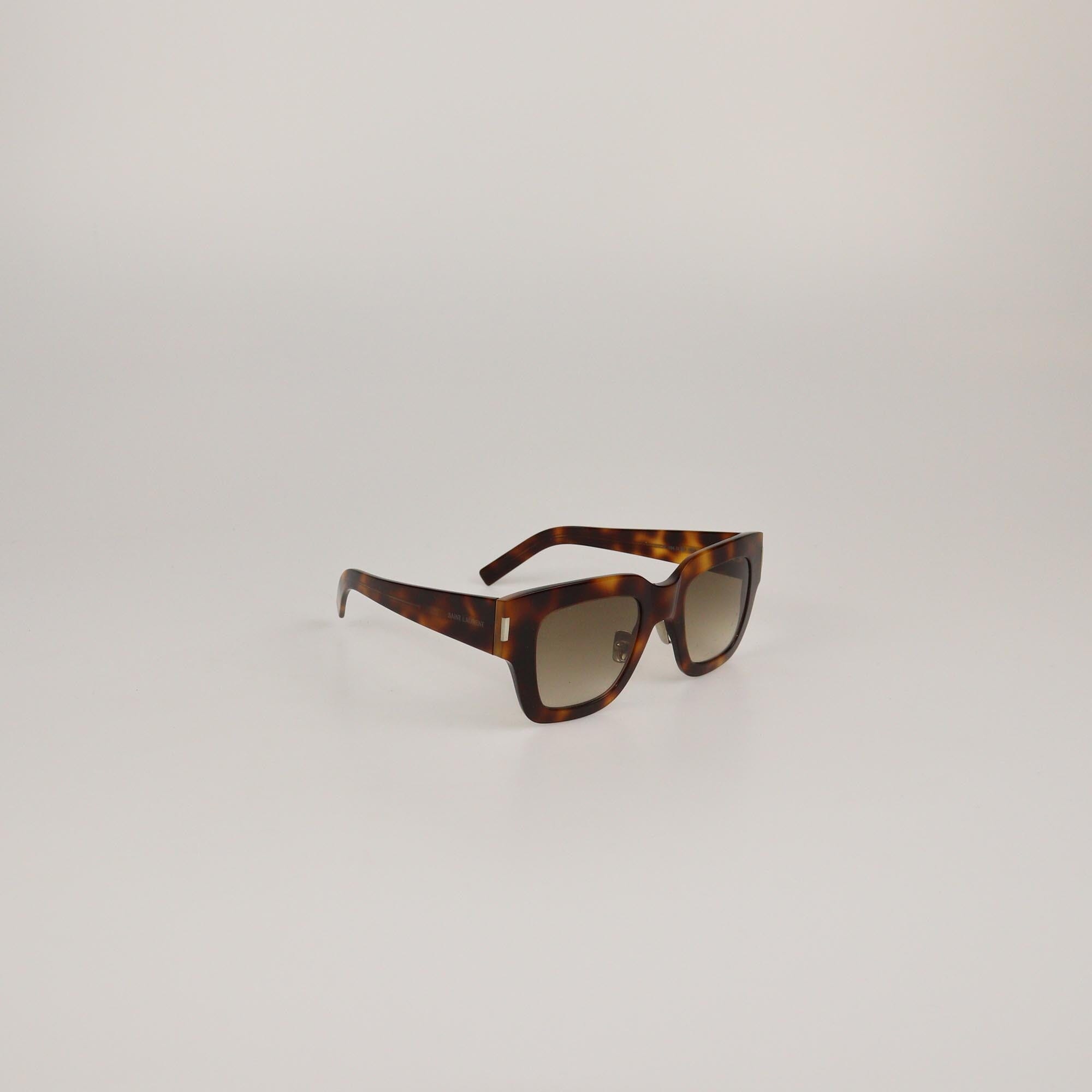 Saint Laurent Brown Tortoise Gradient Classic Slim Sunglasses Womens Saint Laurent 