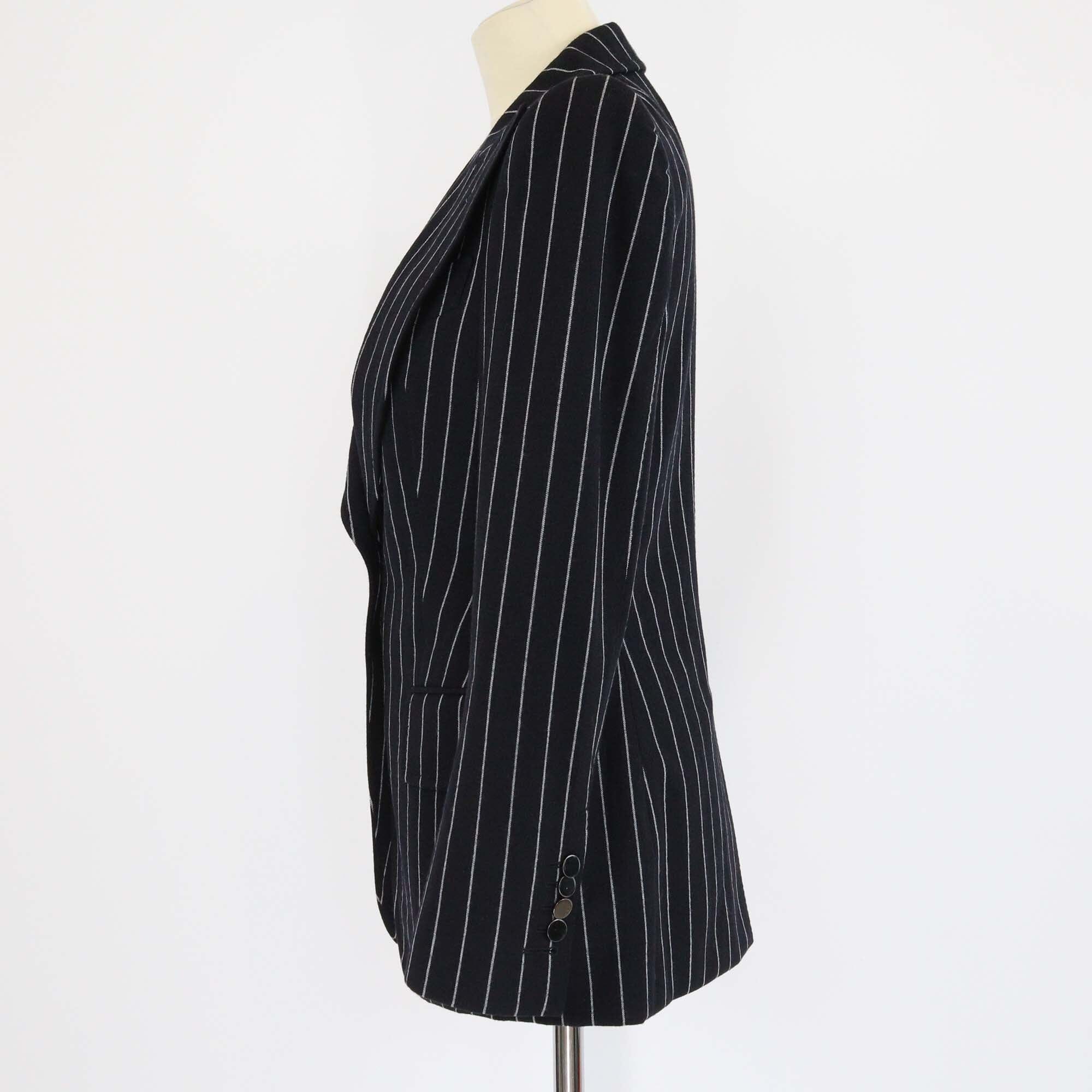 Tom Ford Black Pinstripe Single Breasted Blazer Womens Tom Ford 