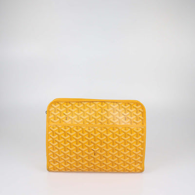 Goyard Yellow Goyardine Coated Canvas Jouvence GM Toiletry Bag