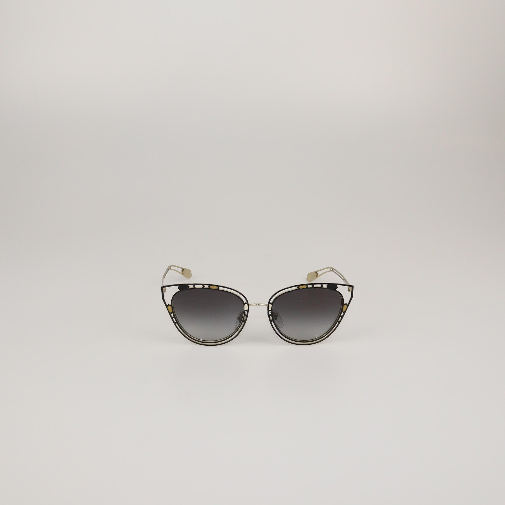 Bvlgari Gold/Black Gradient Cat Eye Sunglasses Womens Bvlgari 