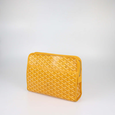 Goyard Yellow Goyardine Coated Canvas Jouvence GM Toiletry Bag