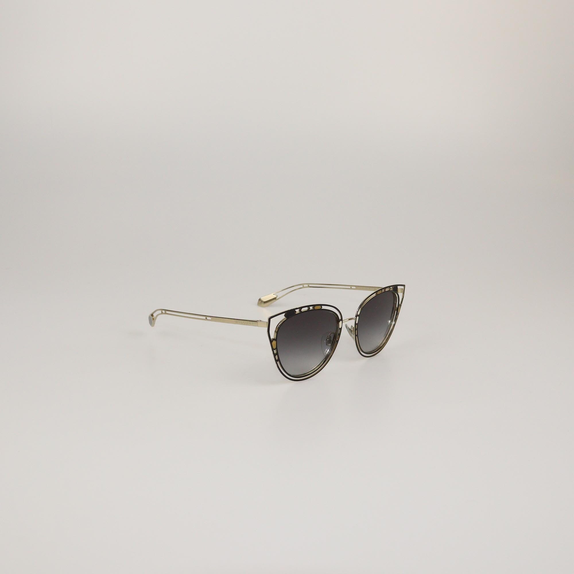 Bvlgari Gold/Black Gradient Cat Eye Sunglasses Womens Bvlgari 