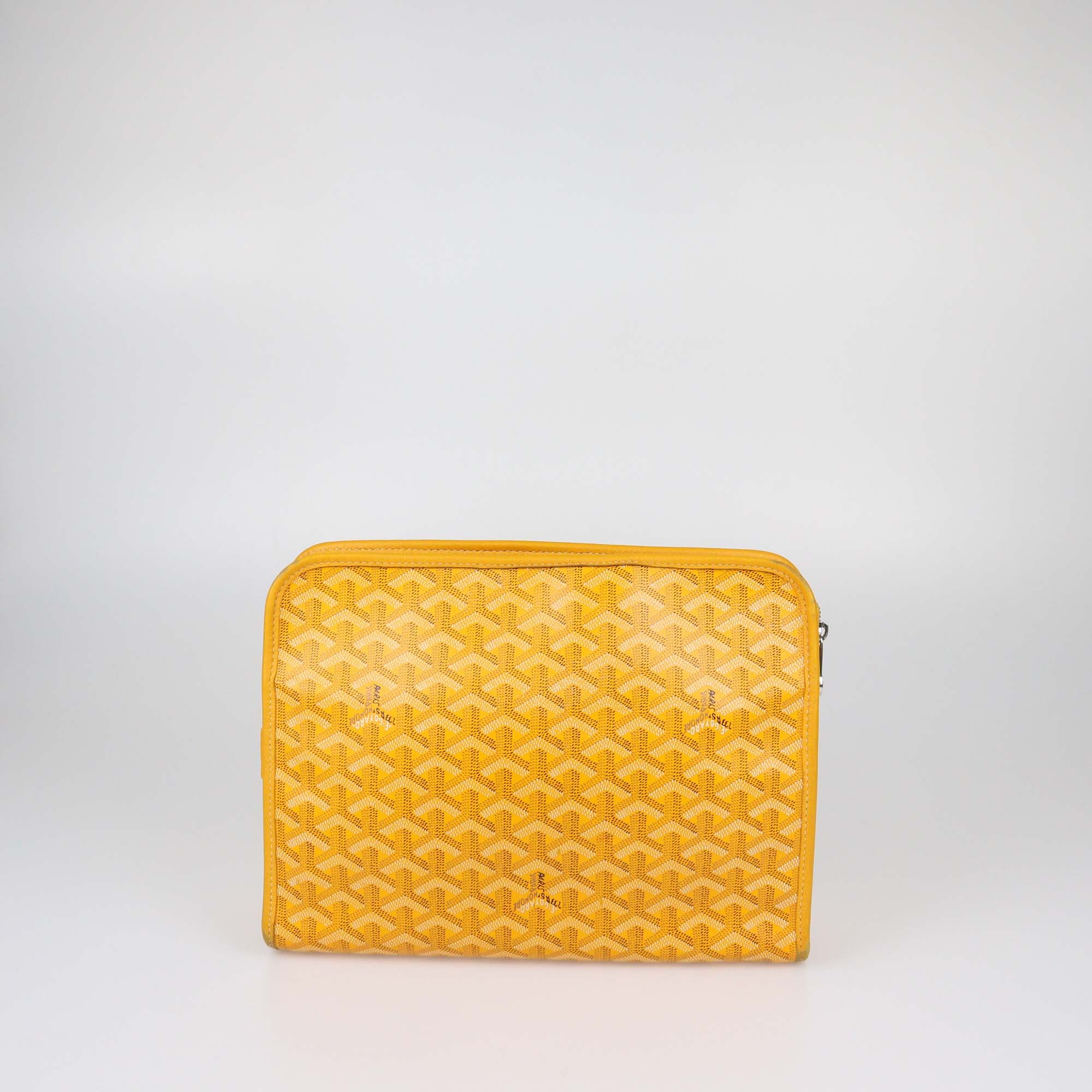 Goyard Yellow Goyardine Coated Canvas Jouvence GM Toiletry Bag