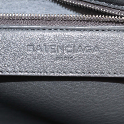 Balenciaga Dark Grey Leather Papier A6 Side Zip Tote