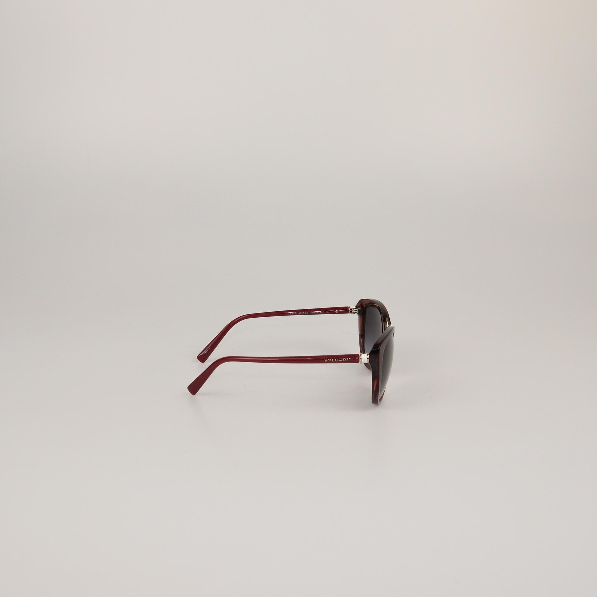 Bvlgari Burgundy/Black Gradient Sunglasses Womens Bvlgari 