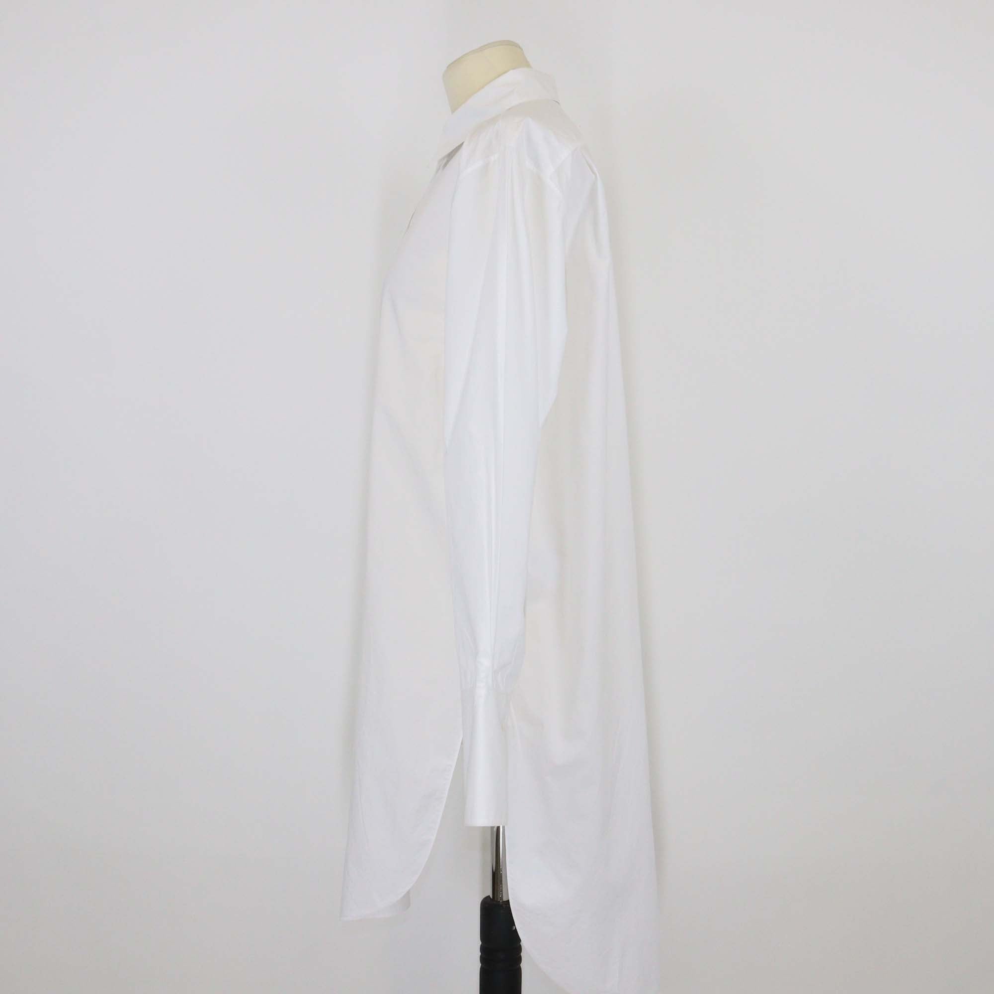 The Row White Cotton Poplin Astrea Oversized Long Sleeve Shirt