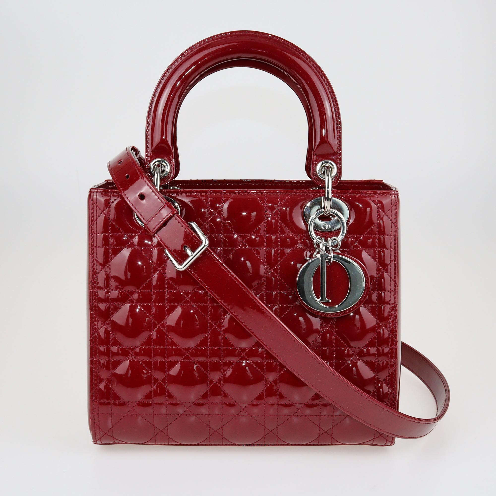 Red Cannage Medium Lady Dior Bag Bags Dior 