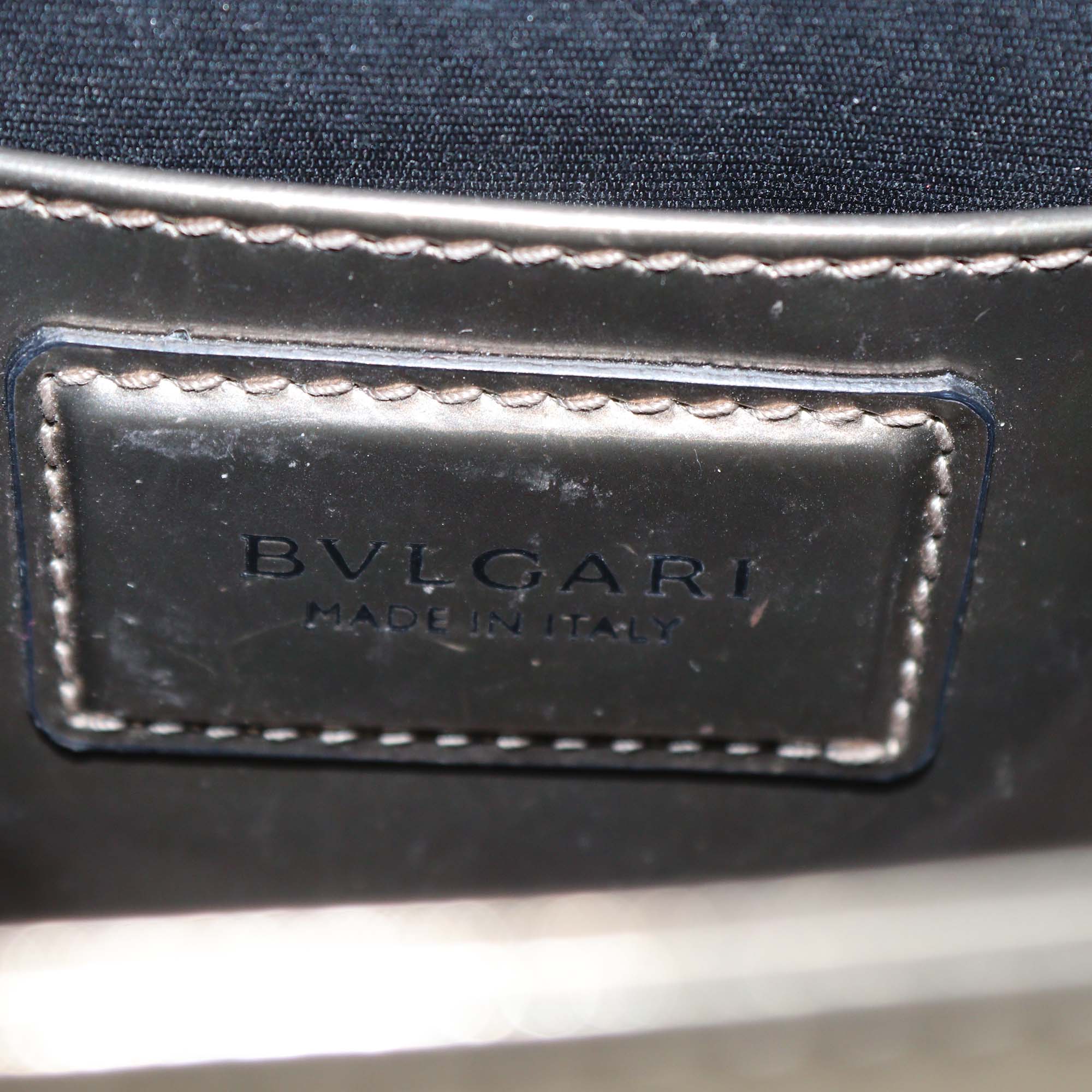 Bvlgari Bronze Patent Leather Serpenti Forever Crossbody Bag