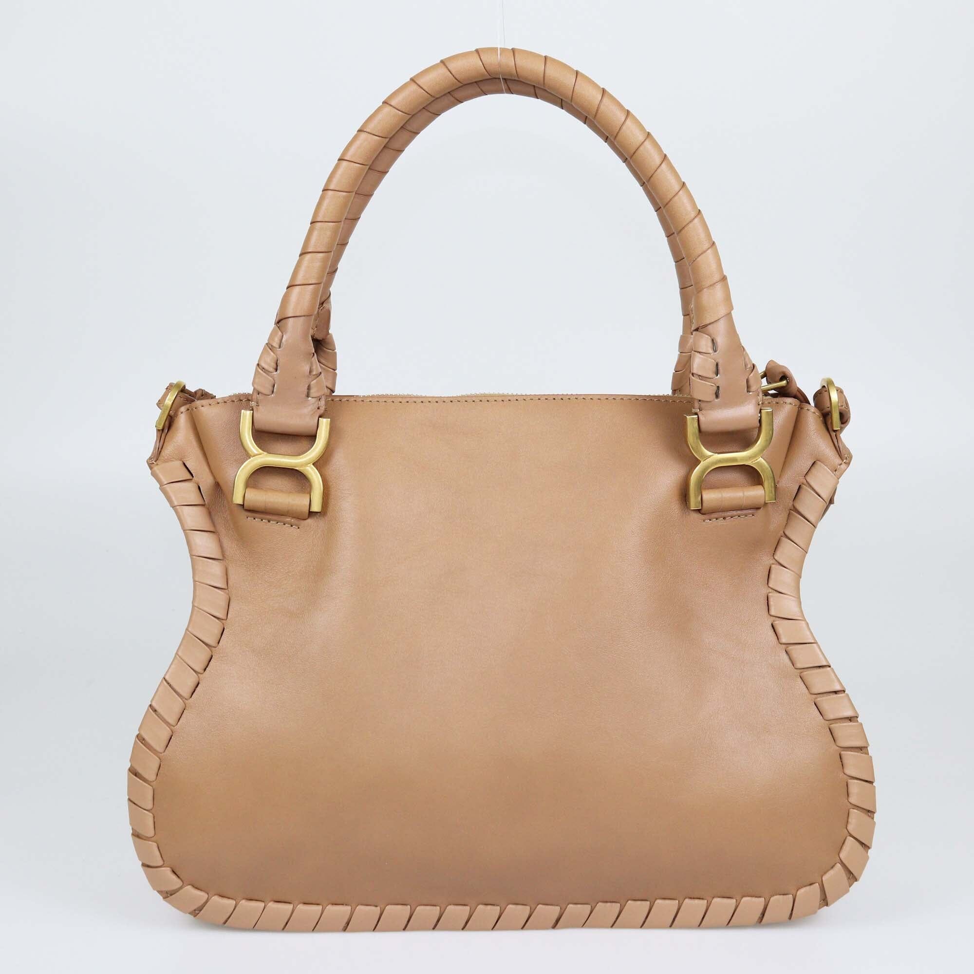 Chloe Beige Marcie Double Carry Bag Womens Chloe 