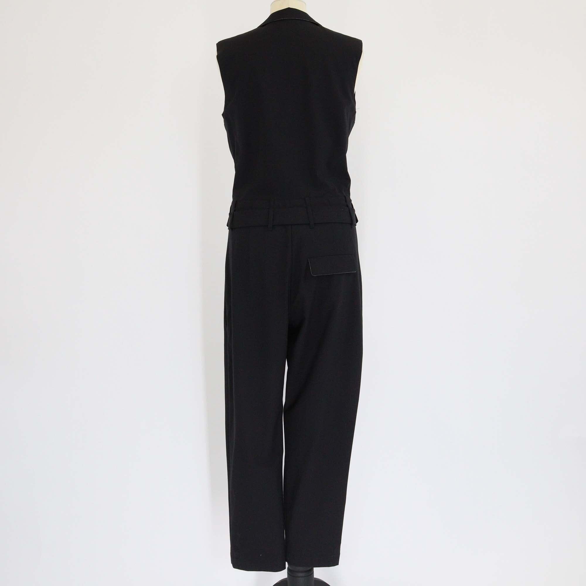 Brunello Cucinelli Black Belted Sleeveless Jumpsuit Womens Brunello Cucinelli 