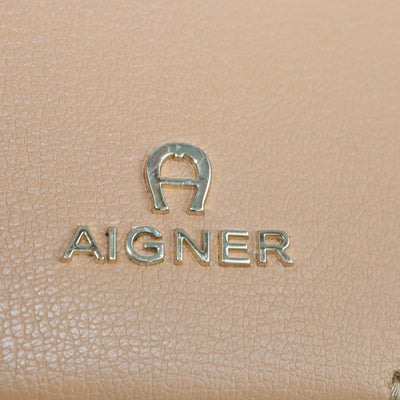 Aigner Tan Leather Mini Diane Crossbody Bag